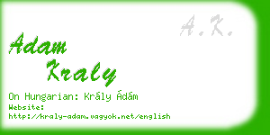 adam kraly business card