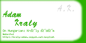 adam kraly business card